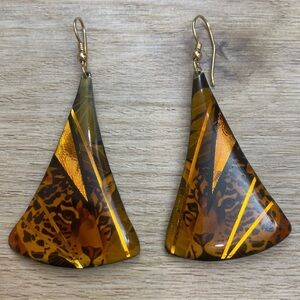 Vintage John Crutchfield Leopard‎ Earrings